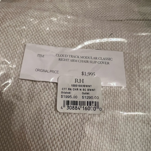 NEW RH Cloud Track Modular Classic Right Arm Chair Slipcover - Picture 3 of 3